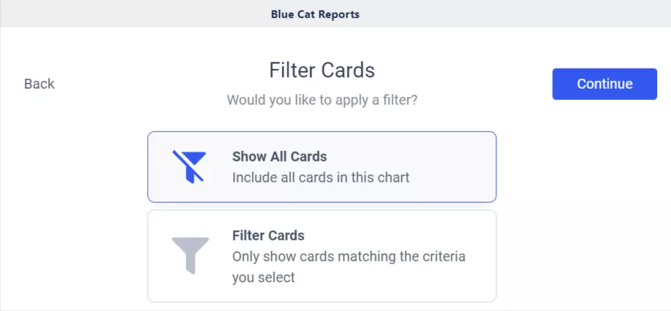Filter Cards options