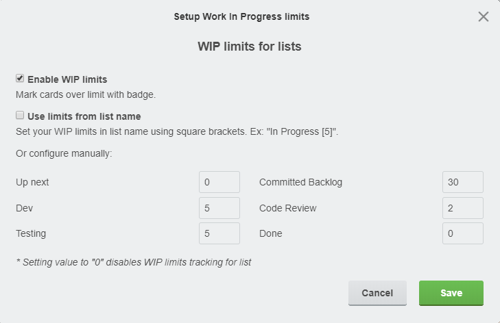 Setting up your WIP Limit